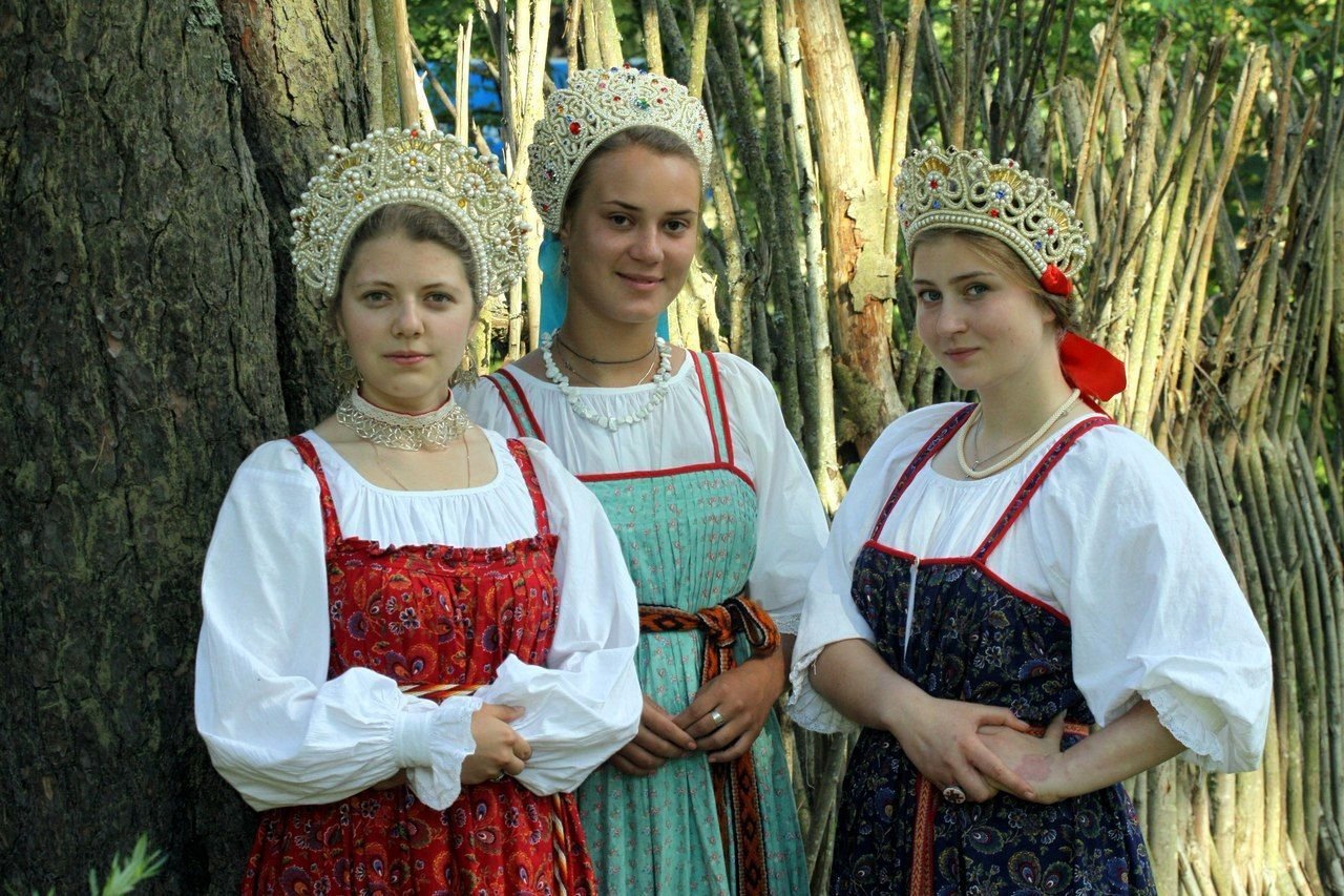 Sexy model Girls in Slavic costumes in Dodoma